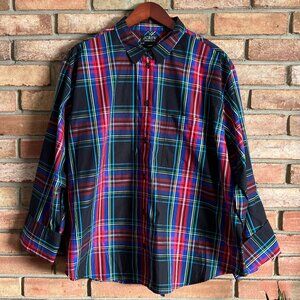 New with Tags J. Crew Cotton Garçon Button Up Top in Stewart tartan Size 22